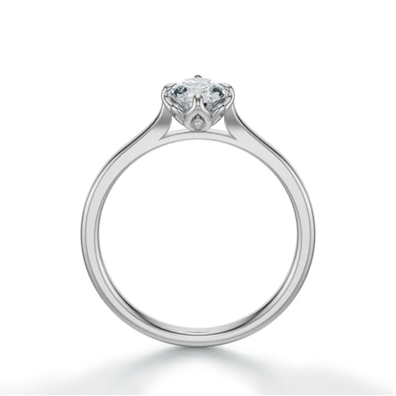 Pierścionek z owalnym diamentem białe złoto SBPZ_067